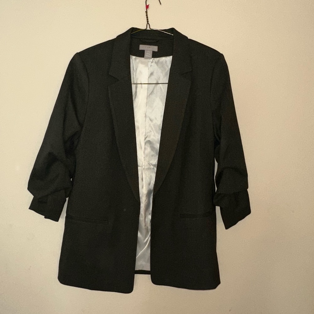 FOREST GREEN BLAZER 3/4 SLEEVES